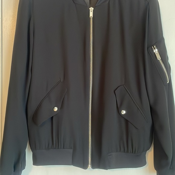 Zara Classic Black Bomber Jacket - Picture 3 of 6